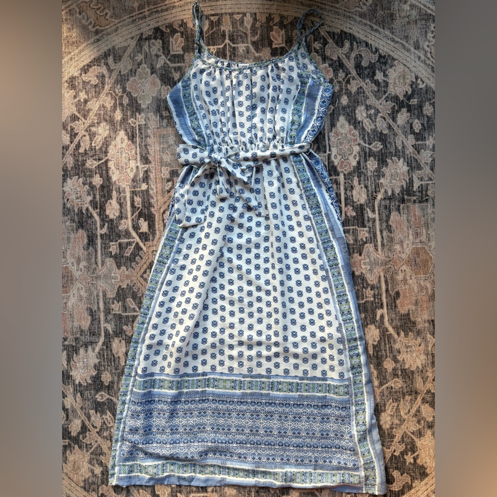 GAP Blue & White Bandana Maxi Dress